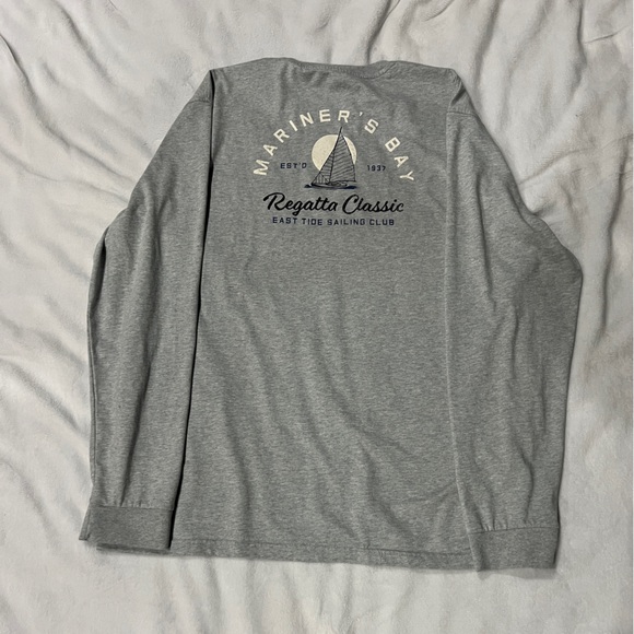 Izod Saltwater Gray Long Sleeve Men's Shirt - Picture 3 of 3